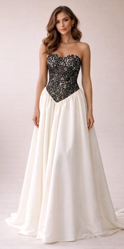 White and black corset dress super buffy