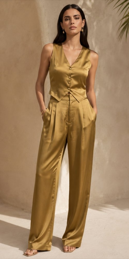 Golden Hour Satin Set