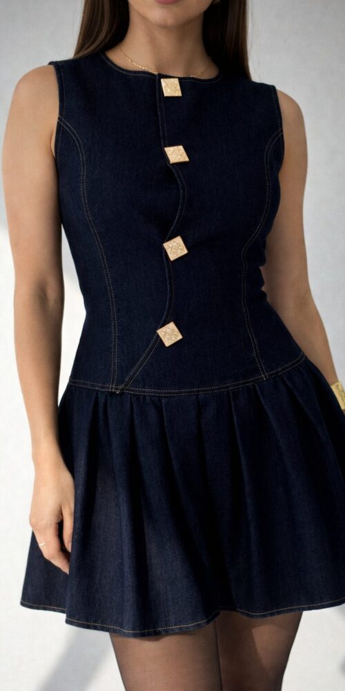 JEANS SHORT DRESS - Image 3