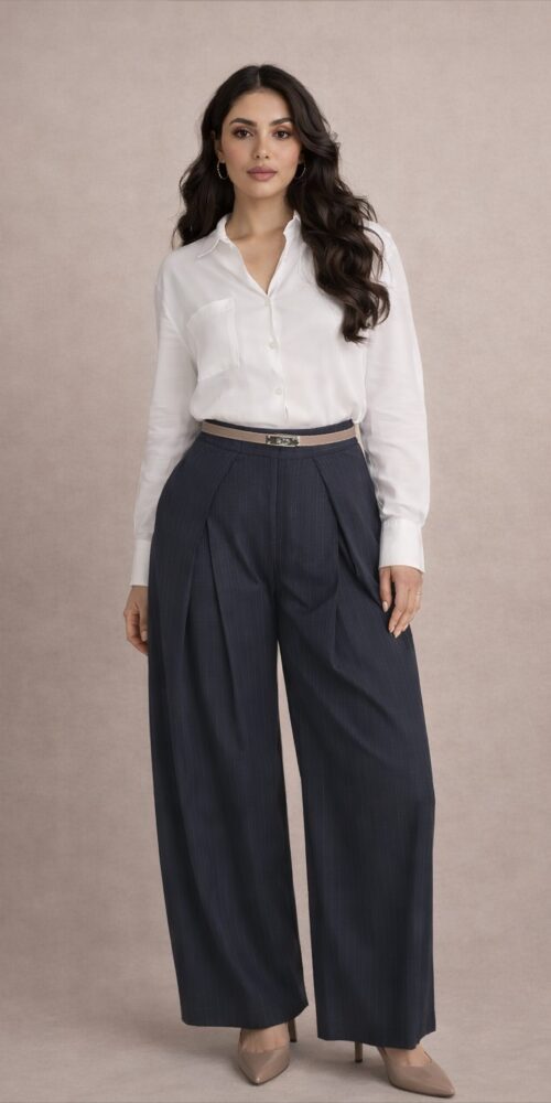 Dark Blue Pant With Stripes