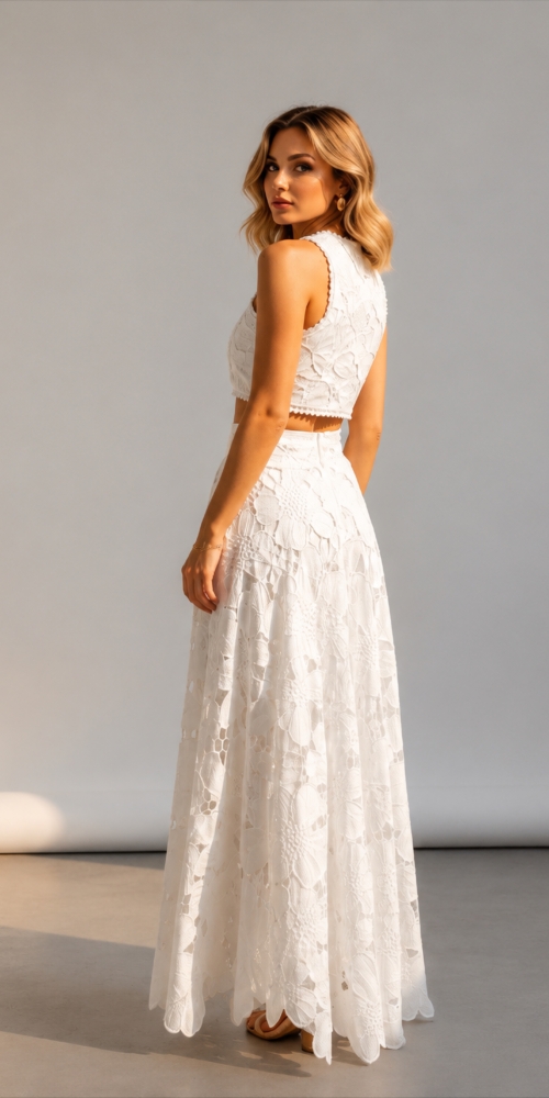 White Bloom Lace Set - Image 3