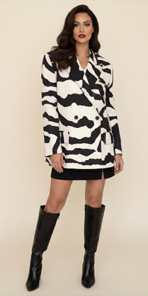 Monochrome Zebra Blazer