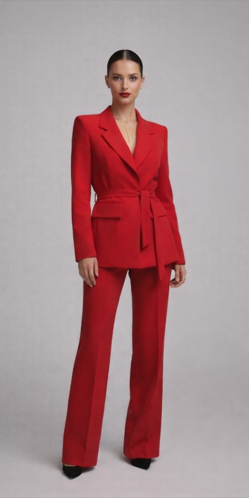Ruby Red Power Suit Set