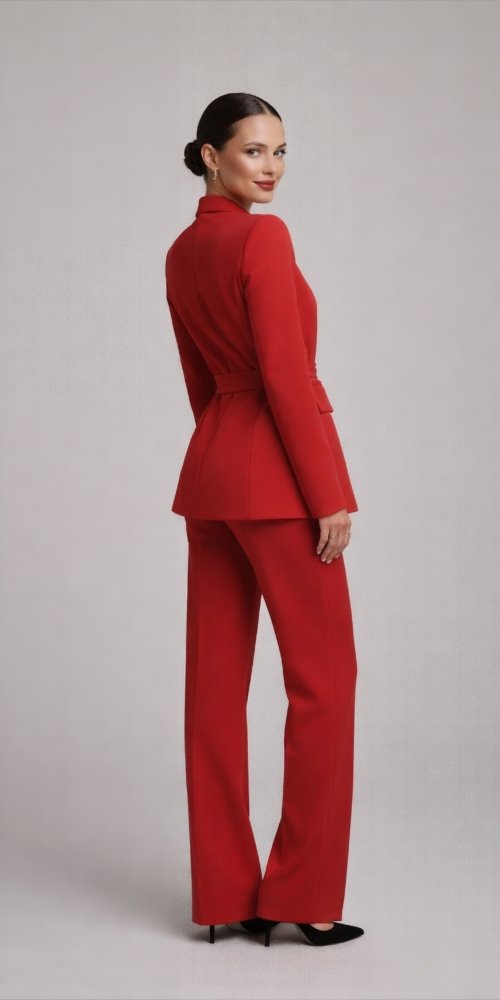 Ruby Red Power Suit Set - Image 3
