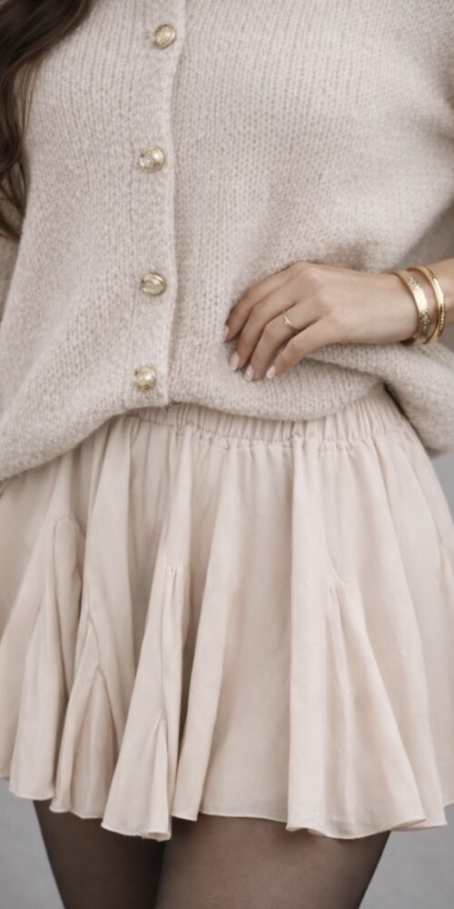 Apricot Latte Oversized Knit Sweater - Image 2