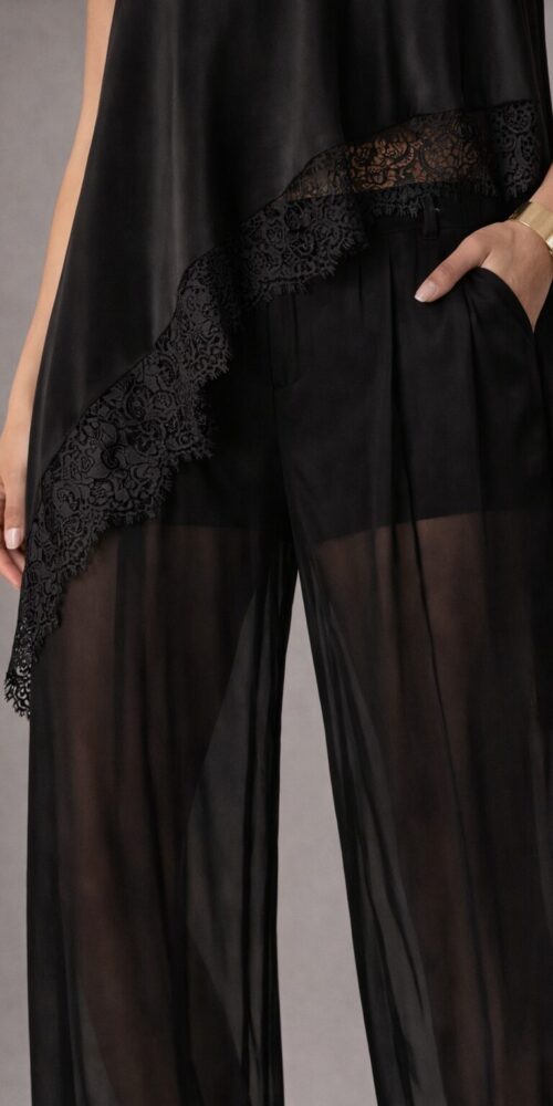 Midnight Veil Chiffon Pants - Image 2